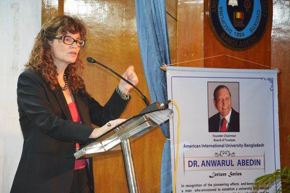 High Commissioner Heather Cruden of Canada to BD delivered a lecture in AIUB