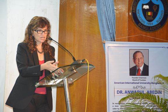 High Commissioner Heather Cruden of Canada to BD delivered a lecture in AIUB