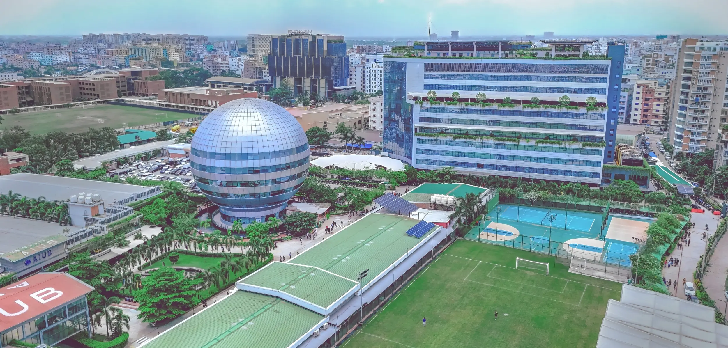 Aerial View of AIUB Campus