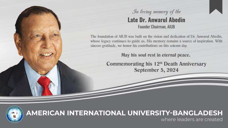 Dr. Anwarul Abedin Death Anniversary