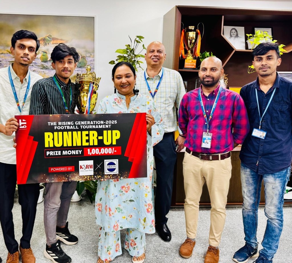 AIUB Excels as Runner-Up in The Rising Generation 2025 Football Tournament