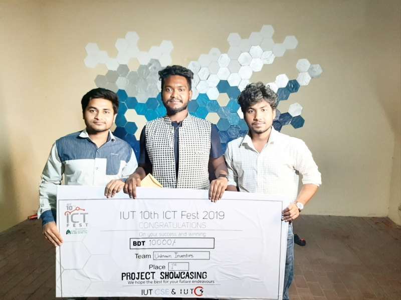 EEE Students of AIUB Awarded in ICT Fest 2019