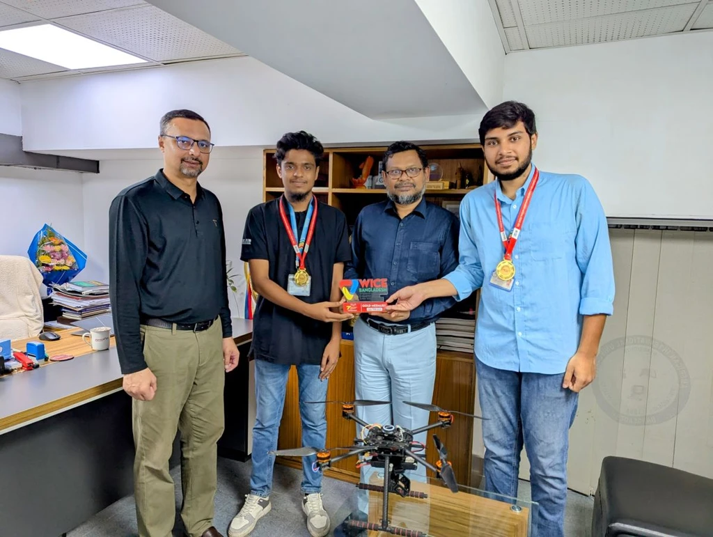 AIUB Team AeroHarvest Wins Gold Medal at WICE 2025 Bangladesh National Round