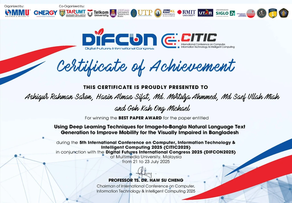 AIUB Students Win Best Paper Award at CITIC 2025, Malaysia