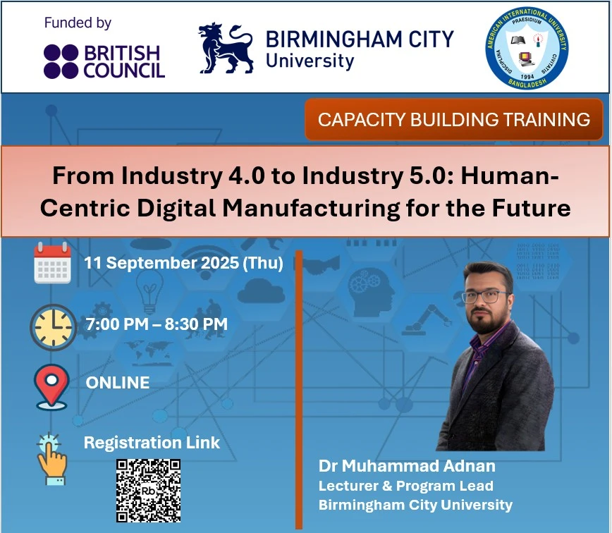 Capacity Building Training Session On ‘From Industry 4.0 to Industry 5.0: Human-Centric Digital Manufacturing for the Future.’