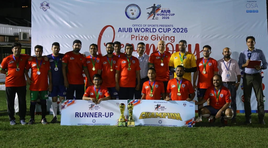 England Lift AIUB World Cup 2026 Faculty Official Trophy
