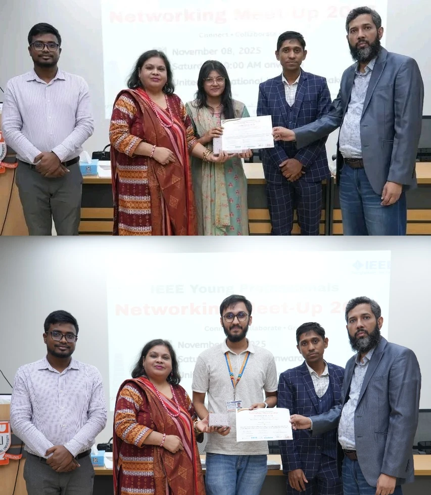 AIUB EEE Student’s Achievement at IEEE Young Professionals Networking Meet-Up 2025