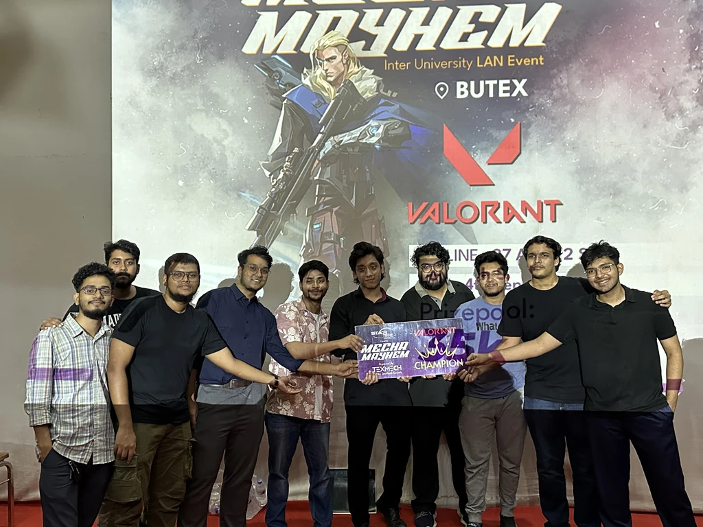 ‘AIUB Pogchamps’ team Triumph at BUTEX Mecha Mayhem VALORANT Tournament