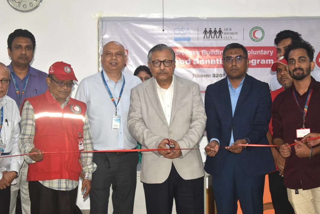 AIUB Social Welfare Club–SHOMOY Organized Voluntary Blood Donation Program 2026 
