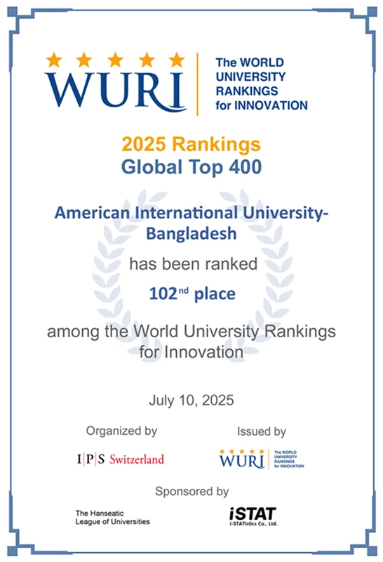 AIUB Continues Strong Global Performance in WURI Rankings with Impressive 2025 Results