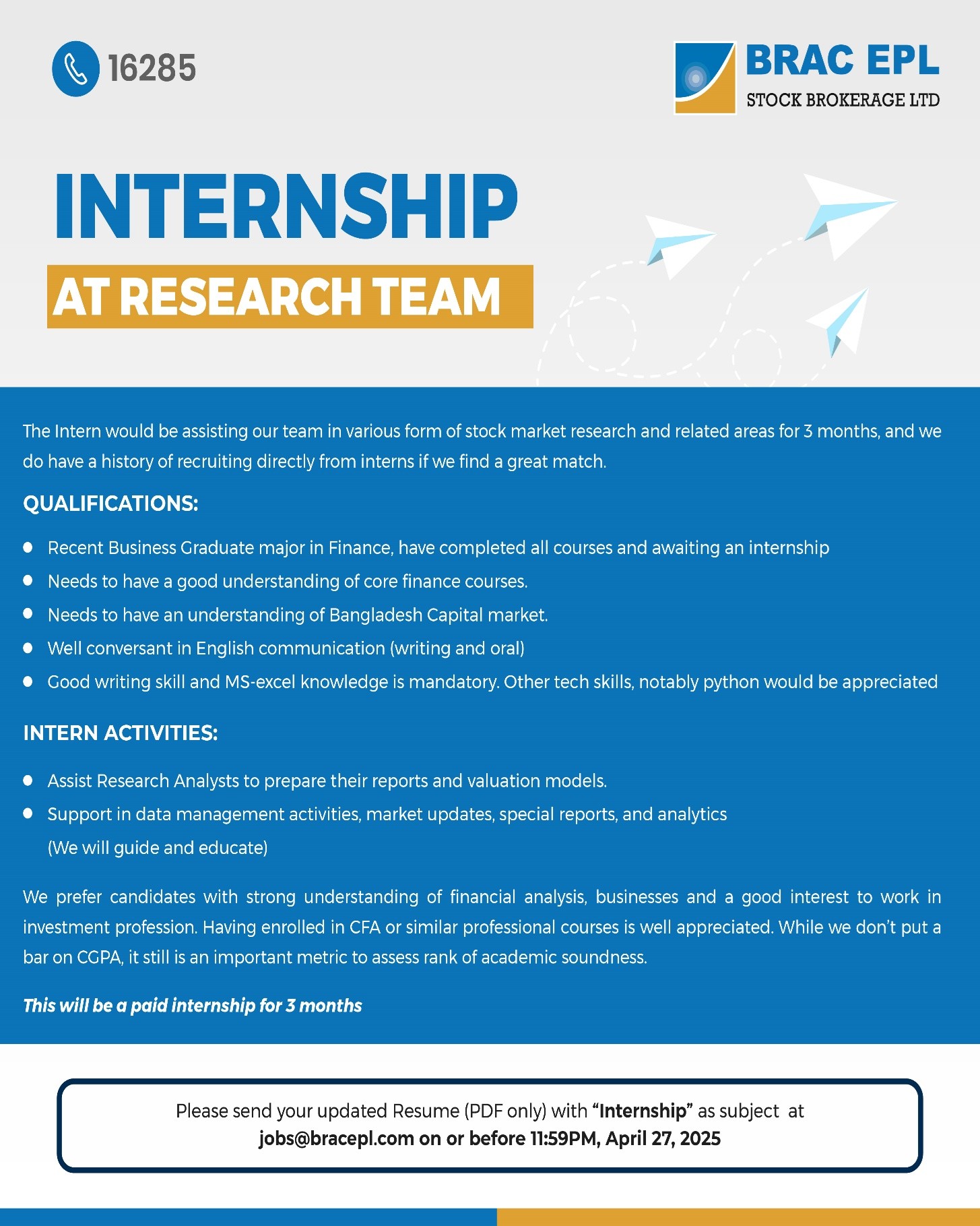 ipdc internship opportunity 