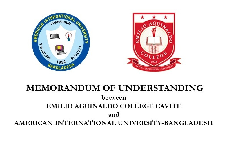 AIUB Signs MoU with Emilio Aguinaldo College Cavite