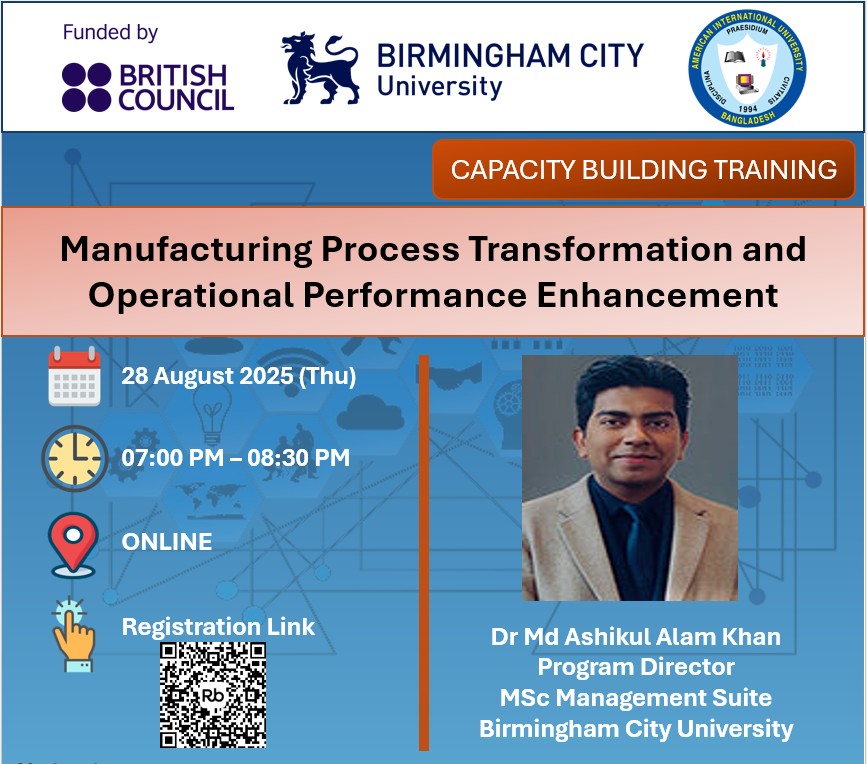 Capacity Building Training On ‘Manufacturing Process Transformation and Operational Performance Enhancement’