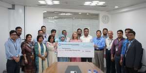 Signing and Cheque handed over ceremony for Researchers at AIUB